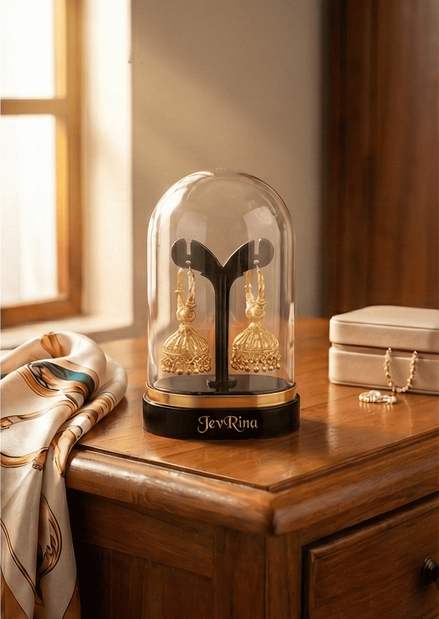 JevRina Rajwada Gold Look Jhumka